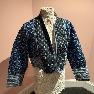 Vintage reversible, quilted double pattern jacket